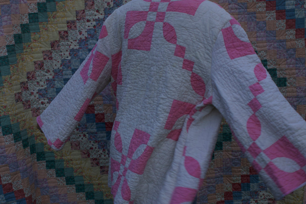 Pink/White Vintage Quilt Duster